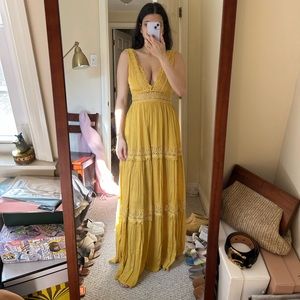 Yellow Maxi Bohemian Dress